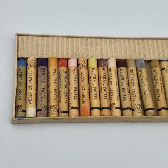 VINTAGE F.‎ WEBER CO ARTISTS' 25 COLOR OIL PASTELS #502343 MADE IN Taiwan - Picture 8 of 9